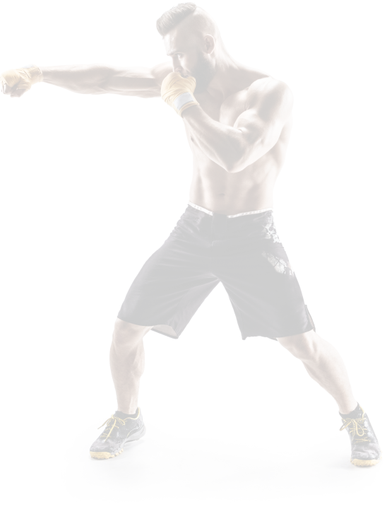 Blur Man boxing in athletic stance